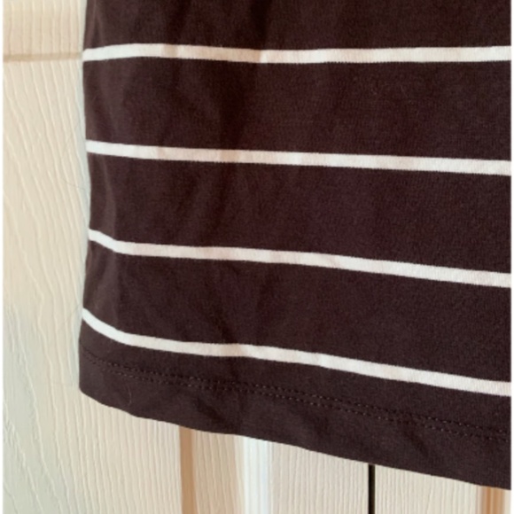 NWT Madewell Striped Dark Brown Mock Neck Small - Picture 10 of 10